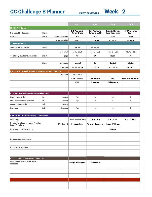 The Best Challenge B Year Daily Lesson Plans w/Resources
